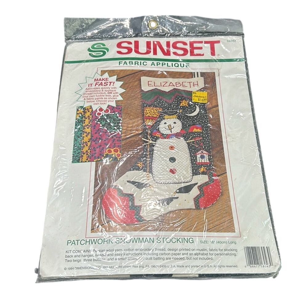 Vintage Christmas craft- stocking snowman parlors- retro diy holiday gift